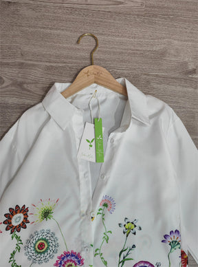 PureWear® - Luftiges Minikleid mit Blumendruck und Kragen