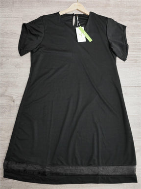 FallStil® - Elegantes Schwarzes Minikleid mit geteilten Ärmeln  V-Ausschnitt