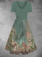 BlütenBliss® - Zweiteiliges Kleid mit jugendlichem Blumendruck für Frauen